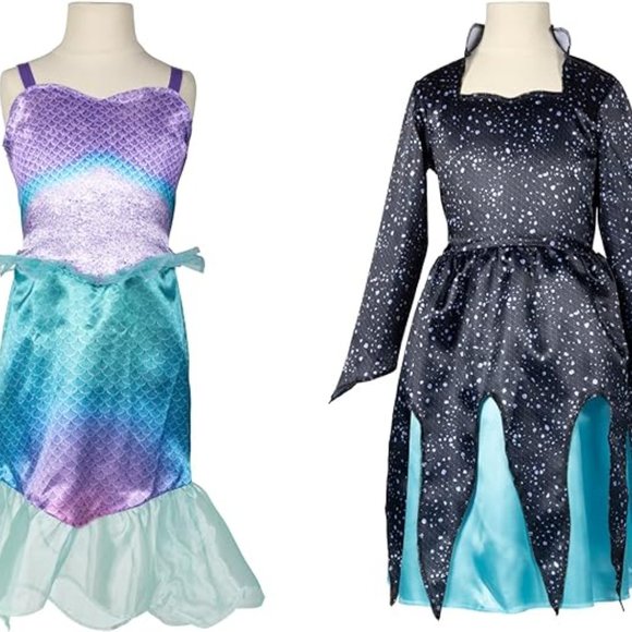 Disney Live Action Movie Film The Little Mermaid Ariel & Ursula Costume set 4-6 - Picture 2 of 5